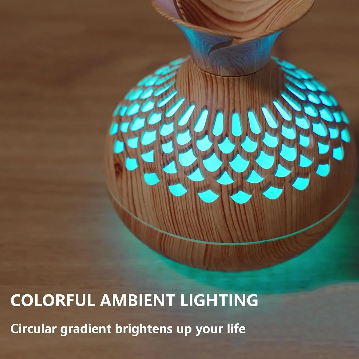 Humidifier for Room Home Cool Mist 600 Sq Ft Water with Night Light Bedroom Humidifiers Small Bohemia Crystal Ball Mood Light - Imagen 6